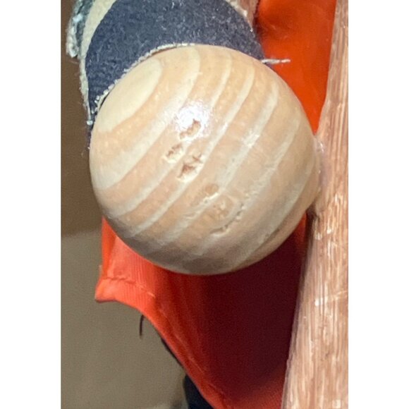 Wooden Hunter Nutcracker In Camouflage & Orange Vest Holding Accessory 14" Tall - Picture 3 of 11